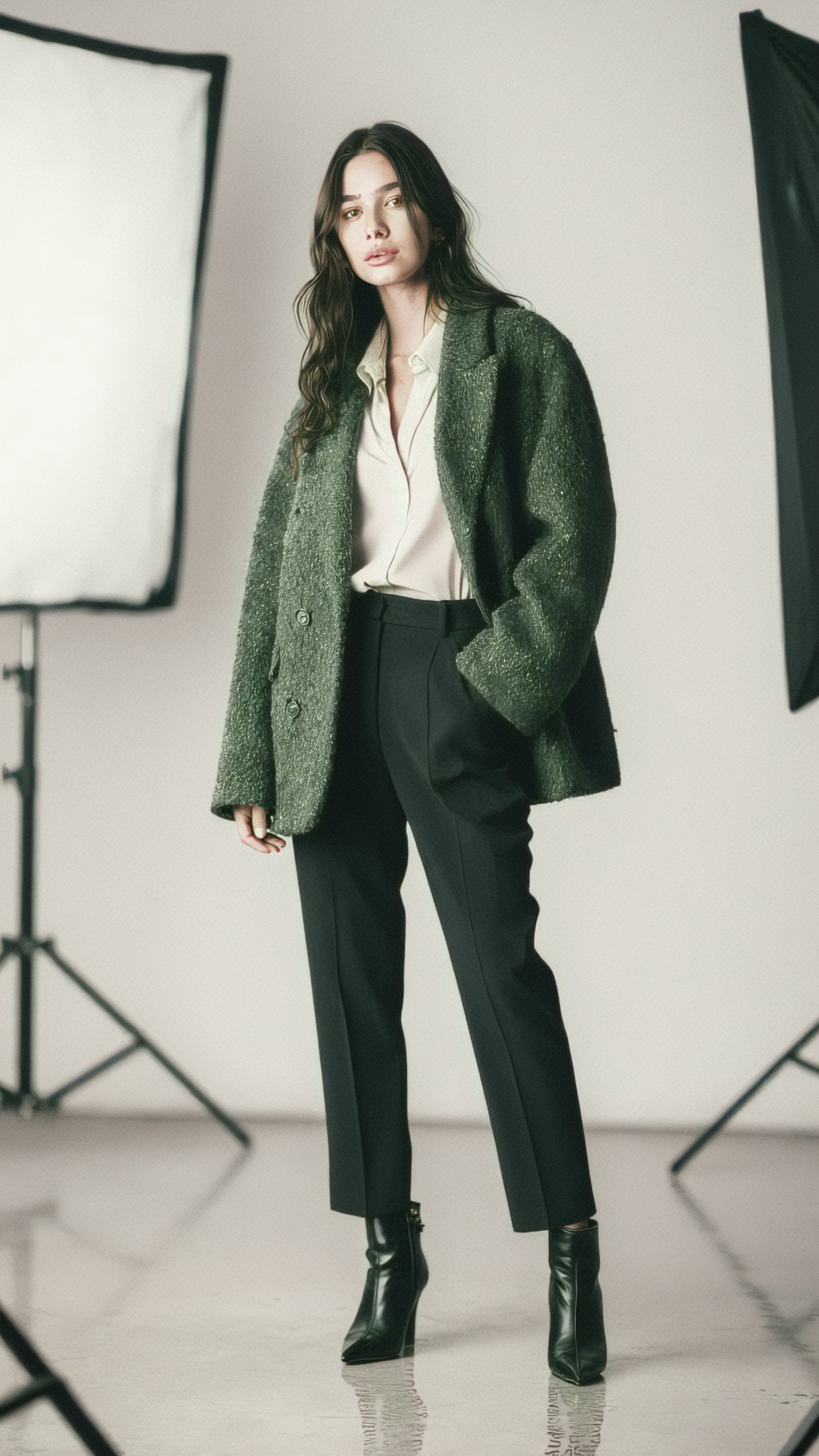 Korean Fashion Model Prompt Ideas for Studio Lookbook Images
