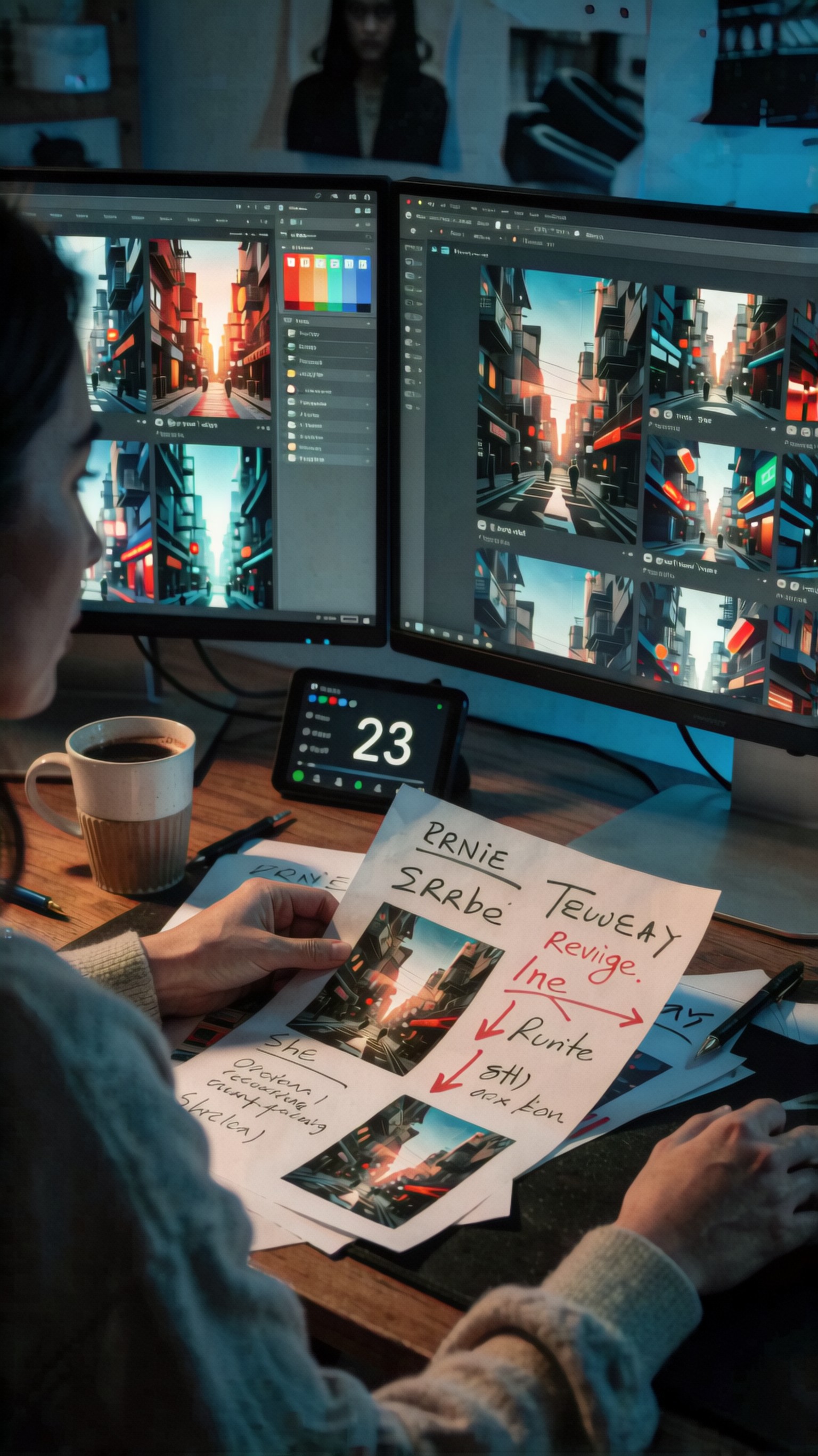Fast generation creative workflow scene