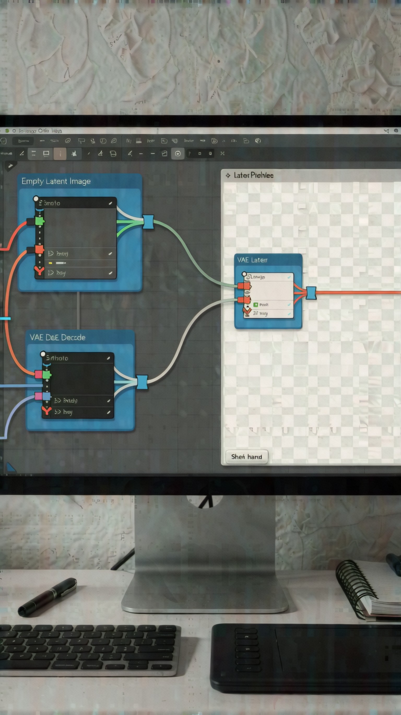 square SDXL workflow diagram scene