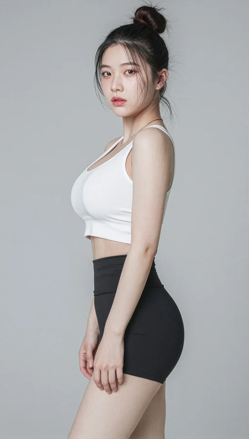 Softly Lit Korean Student In Sportswear