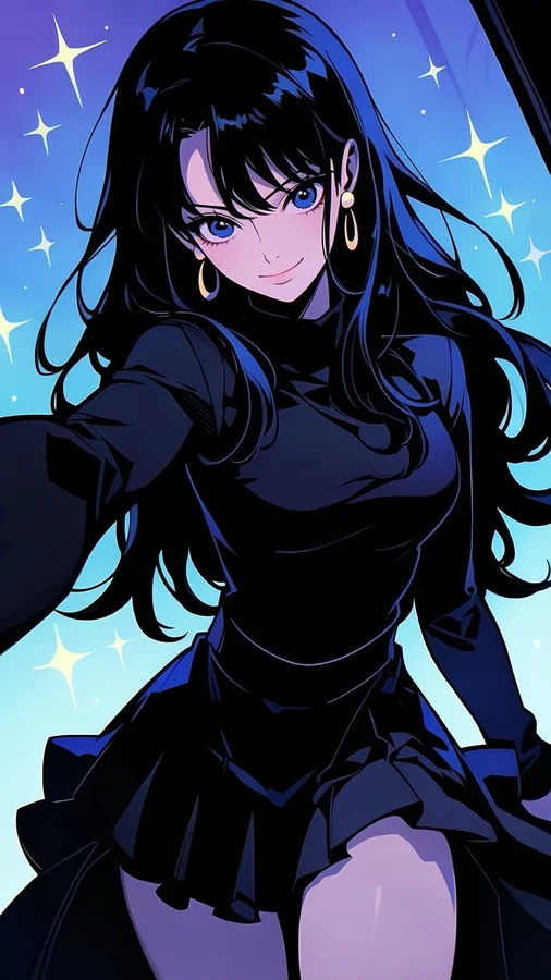 Woman Fashion Dress Studio Black Blue