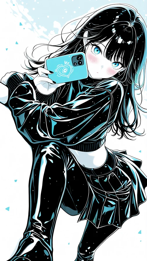 Fashion Black Blue Casual