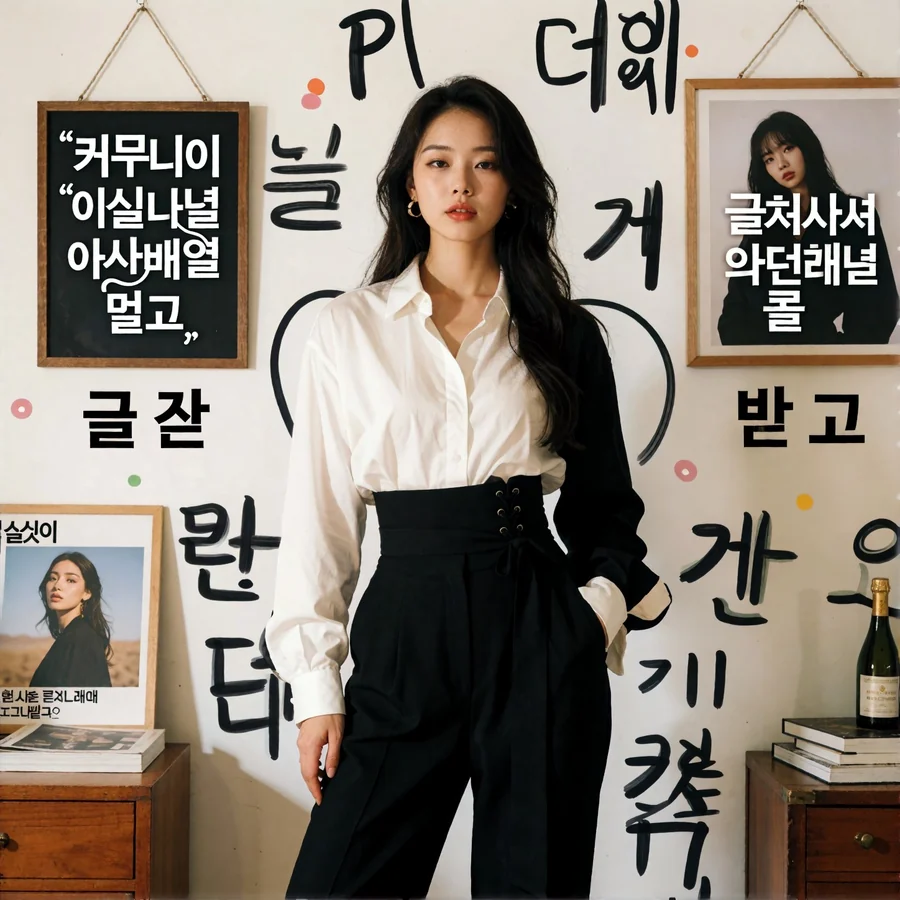 Elegant Woman in Monochrome Outfit