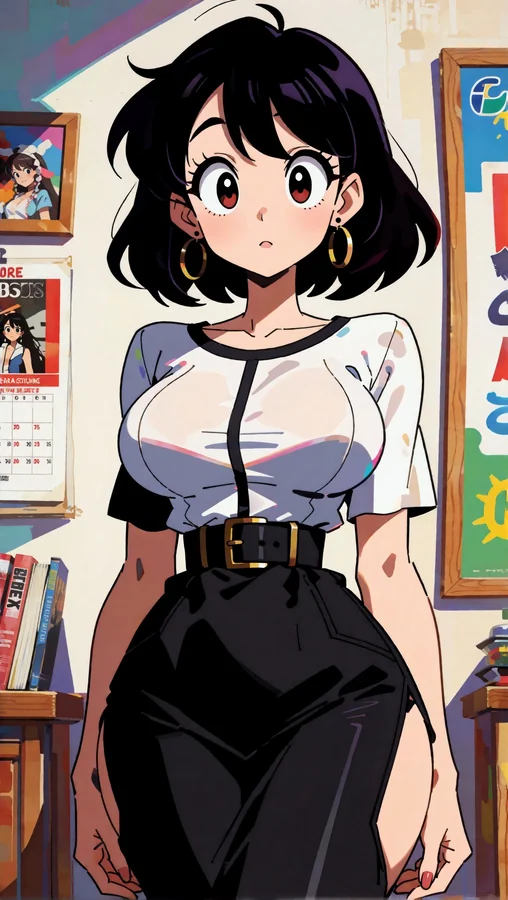 Young Anime Girl In Studio Room