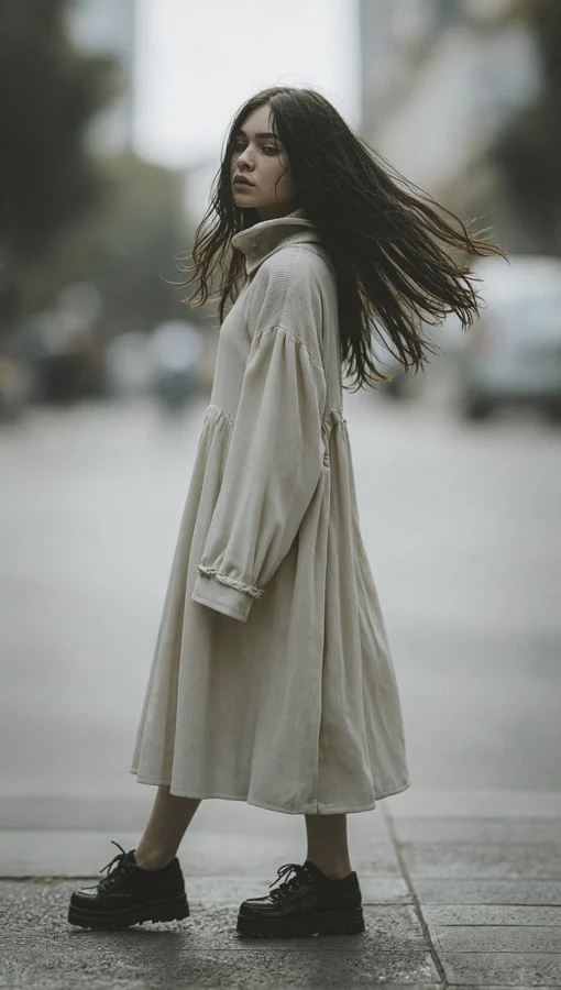 Woman Dress Street Daylight Black City
