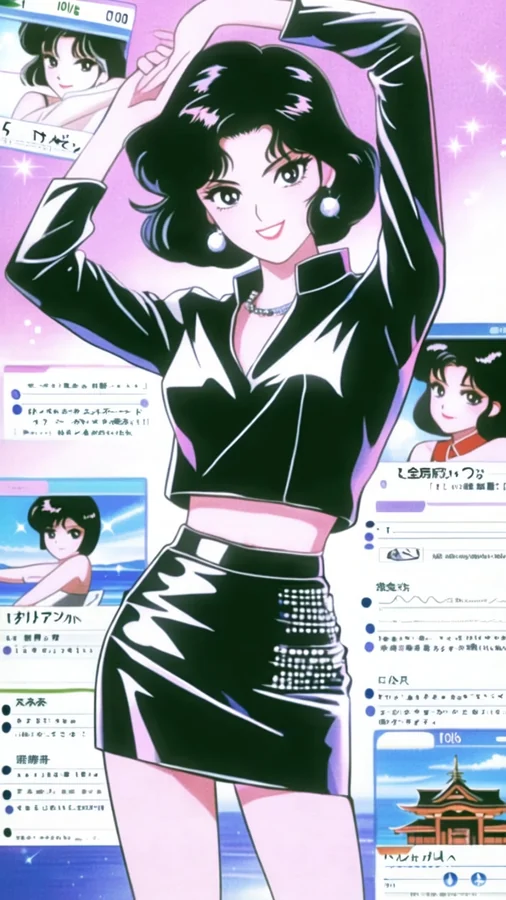Elegant Woman in Black Outfit