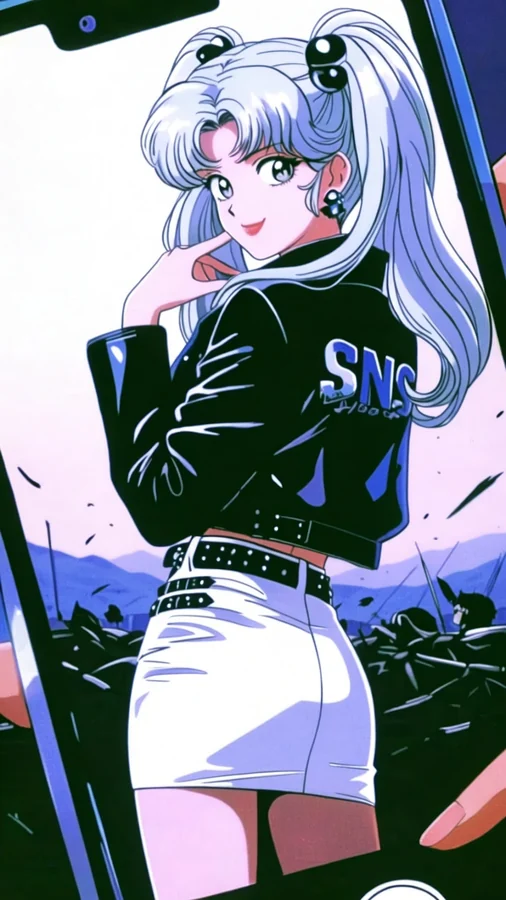 90s melancholy retro Anima Base anime illustration