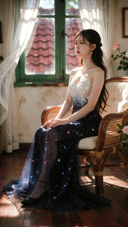 Starlight Gown by Window Seat